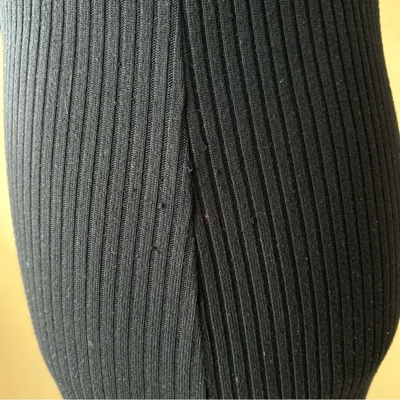 Reformation Black Ribbed Button Down Midi Neada Knit Sweater Dress Size Small S - Picture 10 of 11